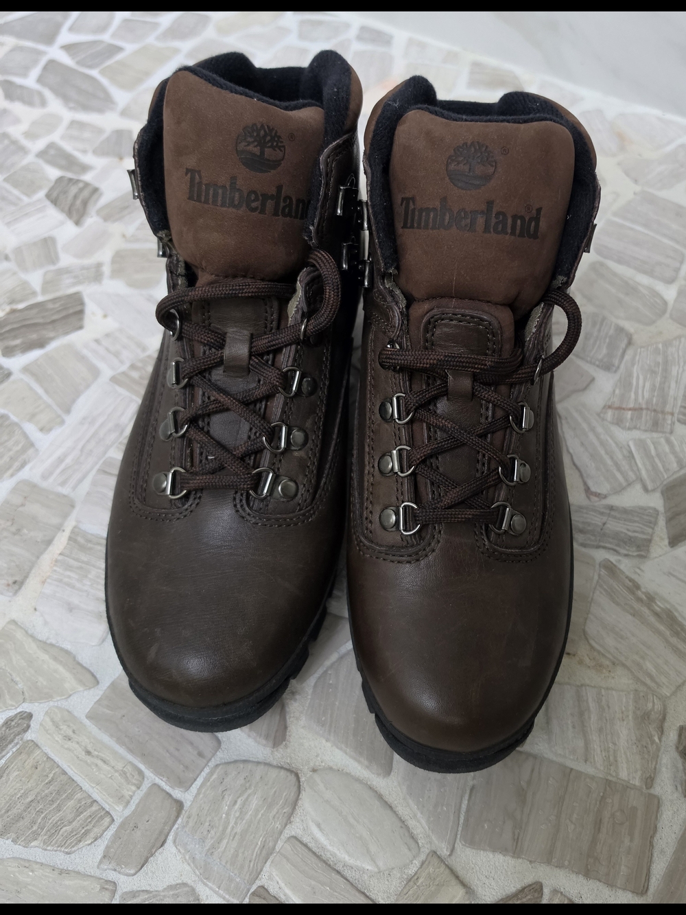 Vintage Men's Timberland Brown Leather Hiking Boots